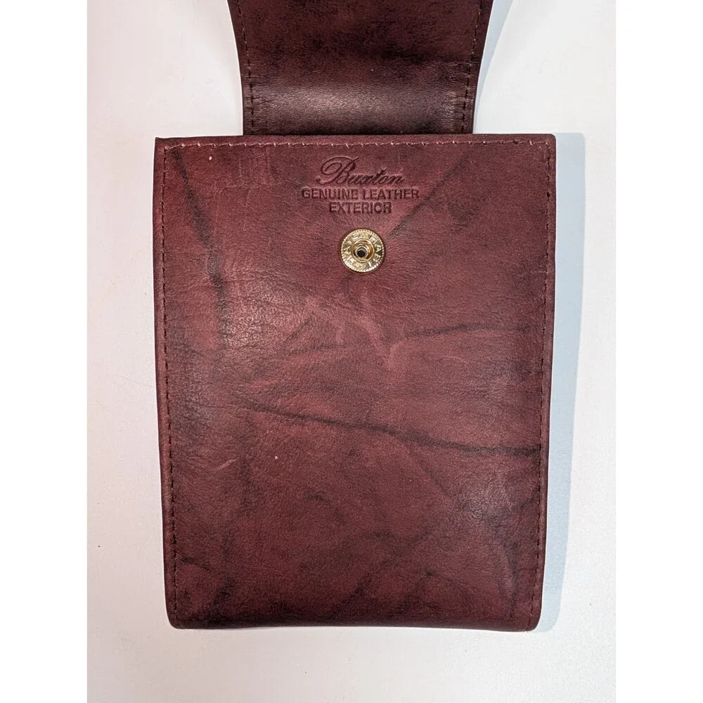 Buxton Genuine Leather Wallet Brown Bifold Organizer Coin Pocket ID Holder NIB